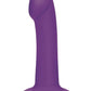 WhipSmart Remote Control Rechargeable Silicone G-Spot/P-Spot Dildo - Purple - 7in