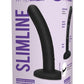 WhipSmart Rechargeable Silicone Slimline Dildo - Black - 5in