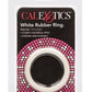 White Rubber Cock Ring - White - Medium