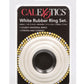 White Rubber Cock Rings - White - 3 Piece Set