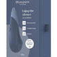 Womanizer Vibe Rechargeable Silicone Clitoral Vibrator - Blue/Dark Blue