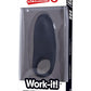 Work It USB Rechargeable Silicone Vibrating C-Ring Waterproof - Black