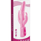 Wow! Vibe Triple Ecstacy Thruster Silicone Rabbit Vibrator - Pink