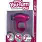 You-Turn Rechargeable Plus Silicone Ring Waterproof - Merlot/Red