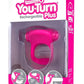 You-Turn Rechargeable Plus Silicone Ring Waterproof - Pink/Strawberry
