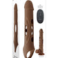 Zero Tolerance Big Boy Extender Rechargeable Silicone Penis Extension with Remote - Chocolate