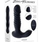 Zero Tolerance Striker Rechargeable Silicone Thrusting Anal Vibrator with Remote Control - Black