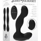 Zero Tolerance The One-Two Punch Silicone Rechargeable Prostate Massager with Remote Control - Black
