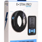 Zeus Vibrating and E-Stim Rechargeable Silicone Cock Ring with Remote Control - Black - 50mm