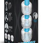 ZOLO Bumperz Strokers Masturbator - Clear - 3 Piece/Set