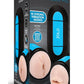 ZOLO Pleasure Pill Silicone Rechargeable Masturbator - Mouth and Anal - Black/Blue