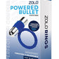 ZOLO Rechargeable Vibrating Silicone Cock Ring - Navy/Silver